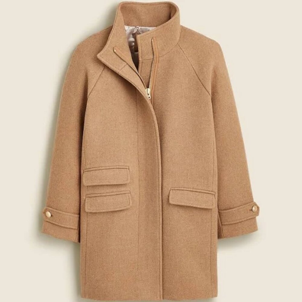 J. Crew Toscana wool coat in Italian Acorn Size 2